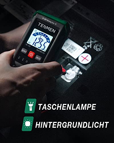 TESMEN TM-510 Digital Multimeter, 4000 Zähler Messgerät, Voltmeter mit Automatischem Messbereich,...