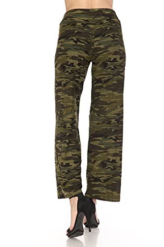 Image of Leggings Depot Women's Wide Leg Drawstring Pajama Pants for Lounge, Sleep | Soft, Breathable Poly-Span, Drawstring Waist, Comfy, Casual, Yoga, Everyday