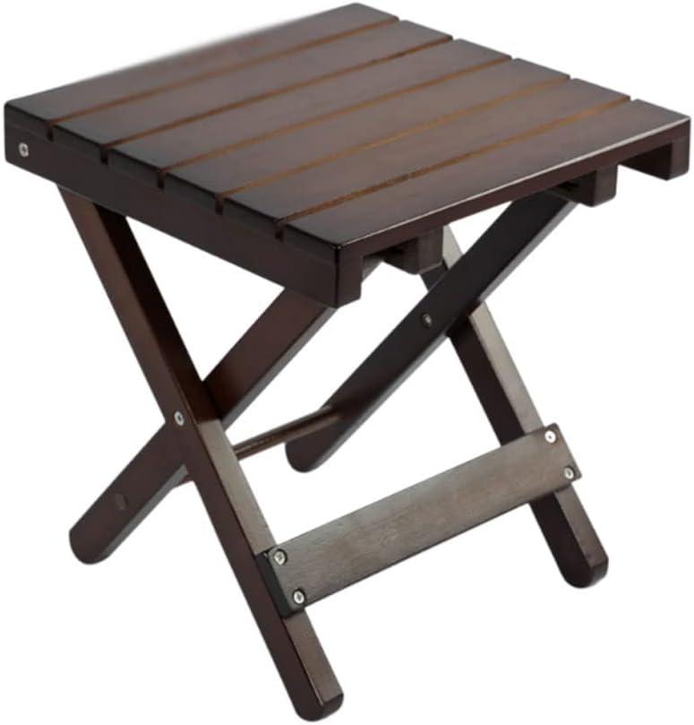Stools Chairs Wooden Small Stool Portable Folding Stool Beach Travel Chair Outdoor Camping Hiking Picnic Seat Fishing Home Stool Modern Stool (Color : Log Color)