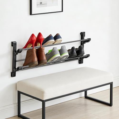 Étagère à chaussures murale étroite et meuble de rangement - 4