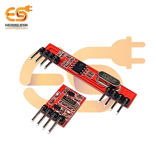 Image of Electronic Spices 433MHz RF Transmitter Receiver Wireless Module Kit | Long Range RF Module for Remote Control & DIY Projects