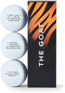 The Original Goat Golf Balls | 2 Piece Golf Ball | Designed for Crazy Speed | Enhanced Feel for Green Side Control | Iconic Design | Relatable Quotes | 3 Ball Sleeve