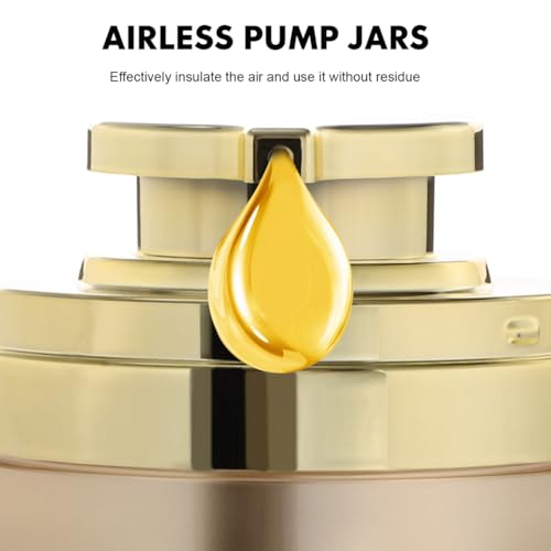Mipcase 3 Sizes Airless Pump Jar, Refillable Airless Pump Bottles 30ml 50ml 100ml Vacuum Bottle Empty Travel Makeup Containers for Lotion Cream Moisturizer4