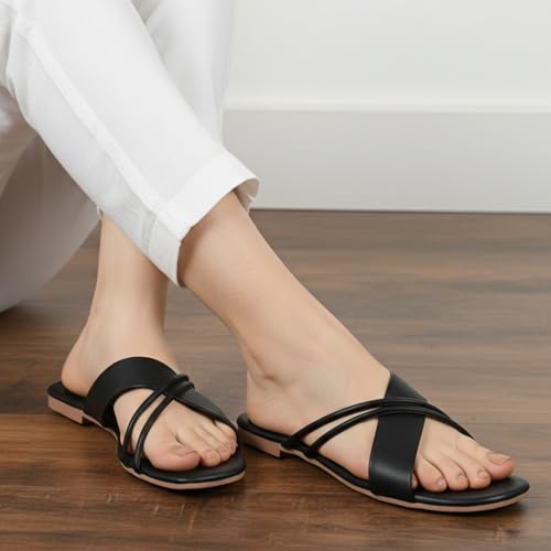 Image of Women's Lightweight Flip Flops | Comfortable Daily Wear Chappals | Soft Insole Slip-On Slippers for Girls & Women