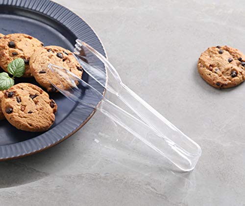 New Star Foodservice 35582 High Heat Plastic, Straight Edge Utility Tong, 6", Clear, Set Of 12 #TOP4