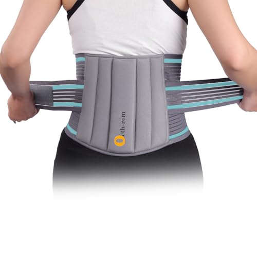 Image of Lumbo Sacral Belt, Back Support Brace for Men & Women | Lower Back Pain Relief Belt | Adjustable Lumbar Support for Posture, Injury Recovery & Everyday Use (Grey, XL)