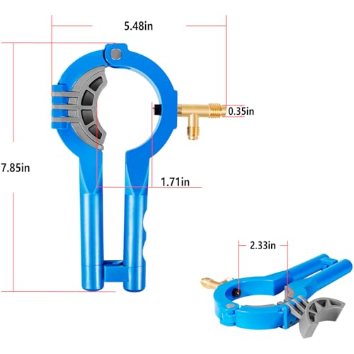 LAIKOU Tap para latas refrigerante R12 y R134A, 3 en 1 miniatura 7
