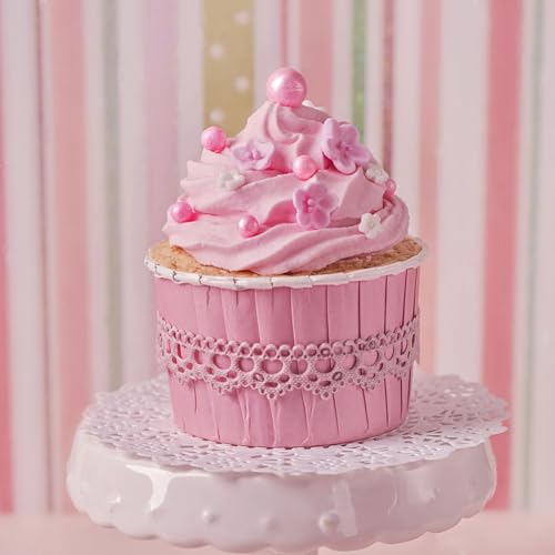Image of Sprinkles for Cake Decorating, 7.8oz Pink Pearl Sprinkles Mix for Valentine's Cake Cupcake Cookie Baking Ice Cream Toppings