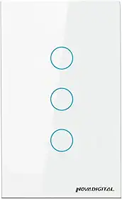 Interruptor Smart Wifi Inteligente Touch Nova Digital 3 botões Lite BR 4x2