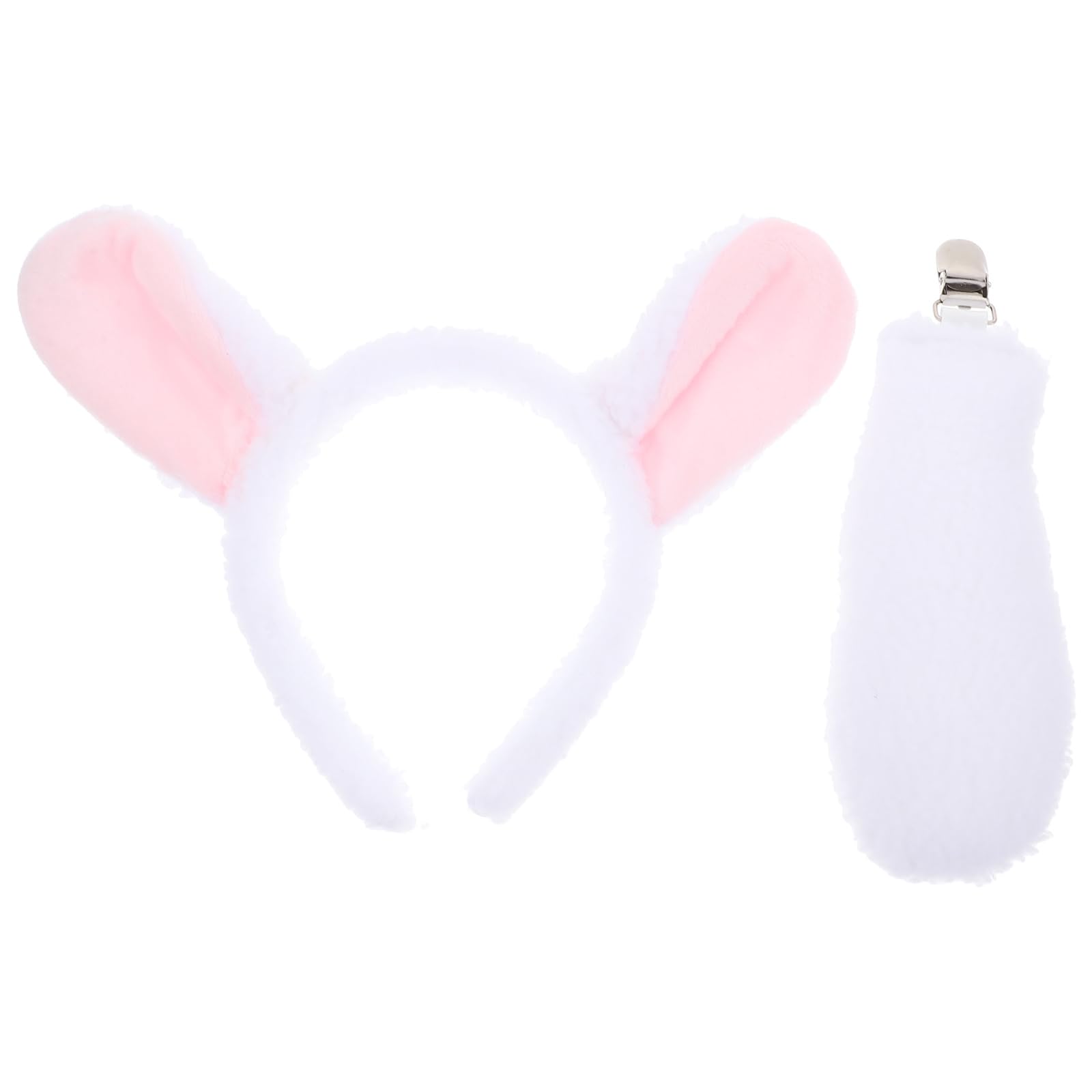 JOINPAYA Lamb Costume Accessory Set: Sheep Ears Headband and Tail for Halloween Cosplay Party Dress-up