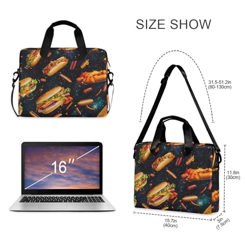 Bolso bandolera para laptop con diseño de hotdogs miniatura 3