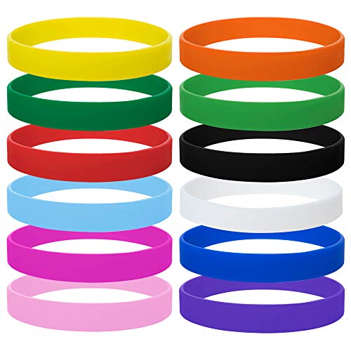 GOGO - Pulseras de silicona, 120 pulseras de goma para niños, proveedores de fiestas, infantil Unisex adulto, color Surtidos., tamaño talla única