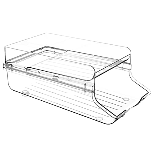 HOLIDYOYO Double Soda Can Dispenser Organizer Capacity Fridge Beverage Holder for Pantry Kitchen Storage Space-saving Design for Easy Access and Neat Organization