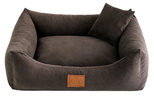 Leo4dog. Sofa Sun. 6 Größen, 4 Farben. Hundebett, Hundekissen, Hundesofa,Hundekorb. (80x60, Dunkelbraun)