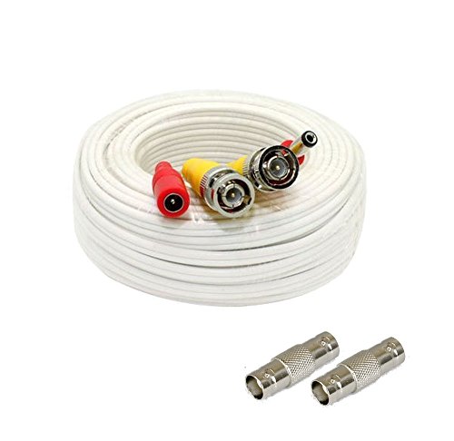 GW Security 25 Feet Pre-made Siamese All-in-One BNC Video and Power Cable for CCTV Security Camera System