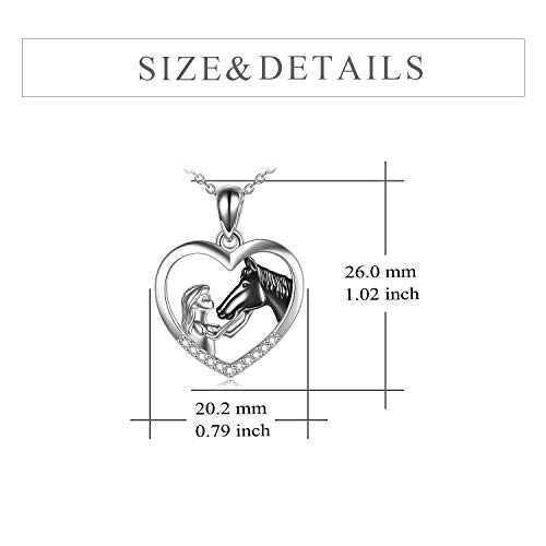 YFN Horse Pendant Necklace Sterling Silver Women with Horse Gift for Women4