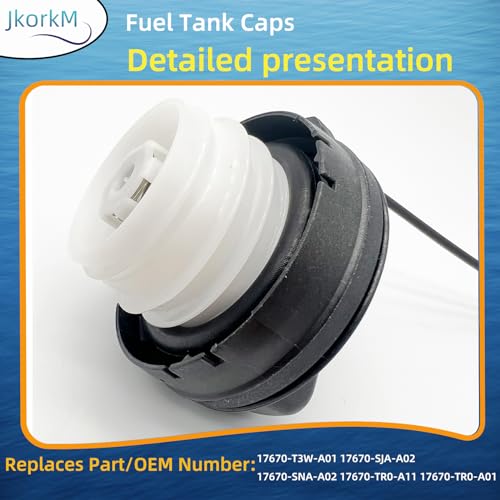 Image of 17670-T3W-A01 Gas Cap, Fuel Cap Compatible For Honda 2008-2017 Accord 2006-2015 Civic 2010-2015 Crosstour 2007-2016 CR-V 2016-2018 HR-V 2010-2014 Insight 2011-2017 Odyssey, OEM 17670T3WA01