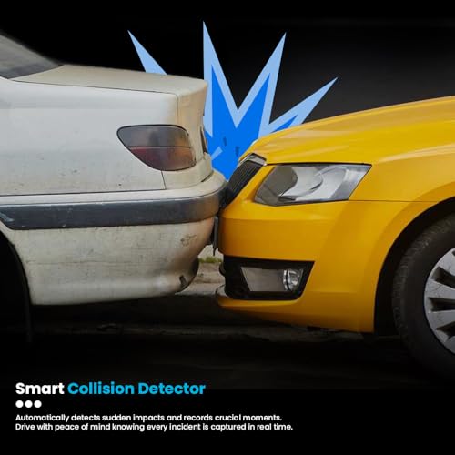 Image of Toreto Dash Eye1 Camera for Car Front and Rear|1080P Full HD Dash Cam|3 inch LCD & ADAS Dashcam|Night Vision|G-Sensor|Wi-Fi App Connectivity|Parking Surveillance Loop & Emergency Recording Car Dash Camera