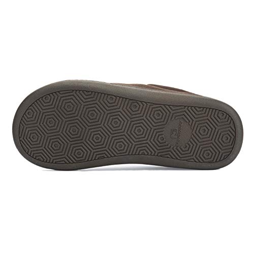 Image of NewDenBer Men's Warm Memory Foam Suede Plush Fleece Lined Slip on Indoor Outdoor Clog House Slippers