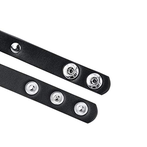 Spiked Choker, Goth Black Leather Choker Collar with Studded Spikes Punk Necklace for Men Women Cosplay Accessory4