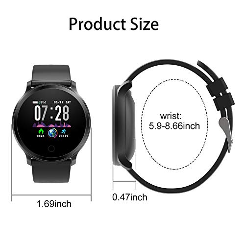 moreFit Smart Watch, IP68 Waterproof Fitness Tracker Watch Color Screen