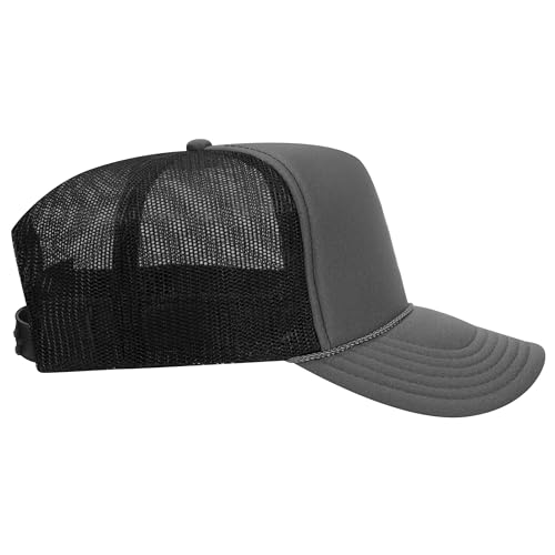 Image of OTTO Polyester Foam Front 5 Panel High Crown Mesh Back Trucker Hats in 97, Bulk, Wholesale