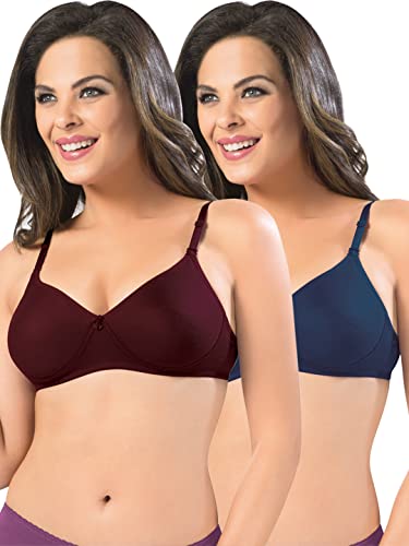 Image of SONARI Women's Non-Padded T-Shirt Bra | Wire-Free, Medium Coverage, Comfortable Polyester-Cotton Blend Fabric | Adjustable Straps, Ideal for Sports Catwalk