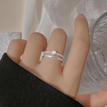 Zilveren damesringen, 925 sterling zilver, open verstelbare ringen