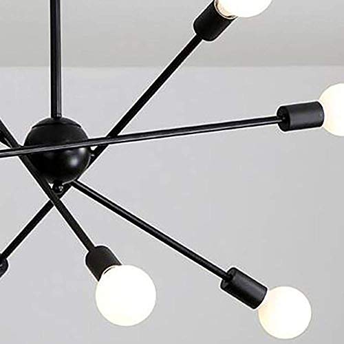 PXY-Modern-Sputnik-Chandelier-6-Lights-Brushed-Brass-Chandelier-Mid-Century-Pendant-Lighting-Gold-Ceiling-Light-Fixture-for-Hallway-Bar-Kitchen-Dining-Room-Black-6-HeadBlack