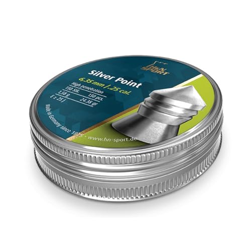 Balines H&N Silver Point Cal. 6,35 mm. Lata de 150 uds. de 1,58 g.