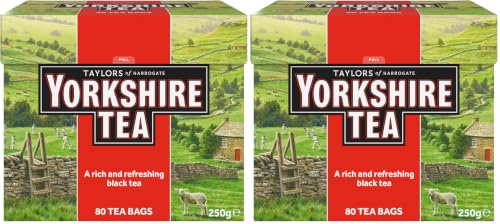 Image of Yorkshire Tea, Black Tea, 80 Teabags (Pack of 2)