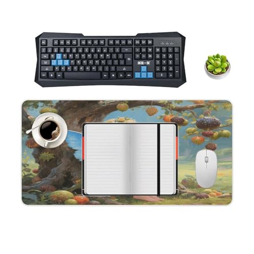 Ancient Tree Flower Fairy Mouse Pad grande de goma antideslizante miniatura 4