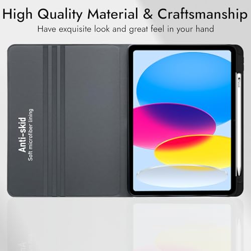 Image of Robustrion Cover Case for iPad 11th Generation (A16) / 10th Generation Cover, Folio Cover Case with [Pencil Holder] [Auto Sleep Wake] for iPad 10th Gen 10.9 inch / 11th Gen 11 inch - Marble Pink