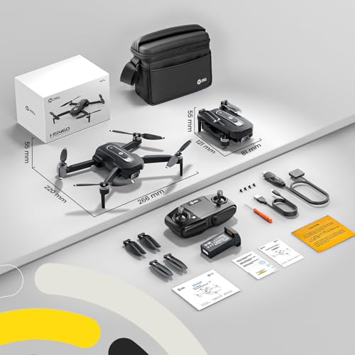 Holy Stone GPS Drohne mit Kamera 4K für Anfänger, HS460 Drohnen mit 26 Min. Lange Flugzeit, Bürstenloser Motor, Follow Me, Rückkehr, 5G FPV Übertragung faltbare Kameradrohne unter 249g für Erwachsene