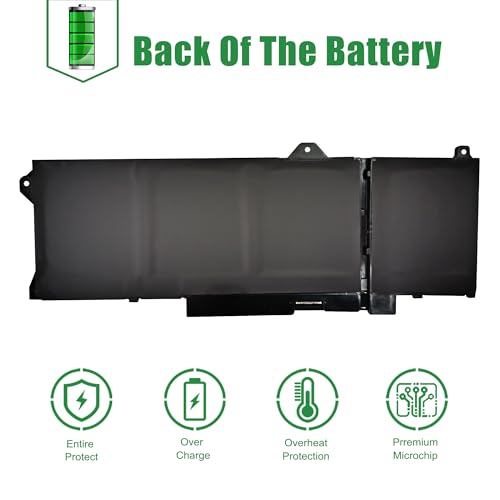 Image of GRT01 Laptop Battery Replacement for Dell Latitude 5421 5431 5521 5531 Precision 3470 3561 3571 3581 3591 Series Notebook 00P3TJ 0P3TJ 0R05P0 R05P0 Black 15.2V 64Wh 4000mAh