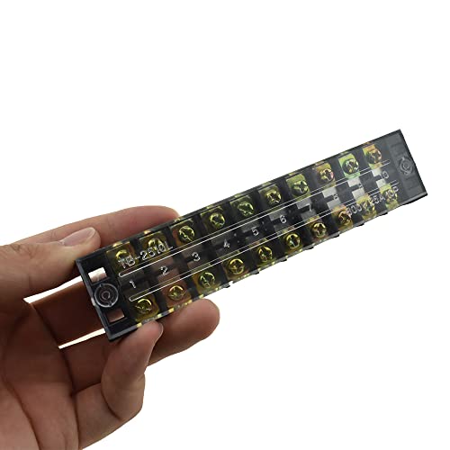 Bornier à vis double rangée 140 mm idéal pour ranger les câbles du garage