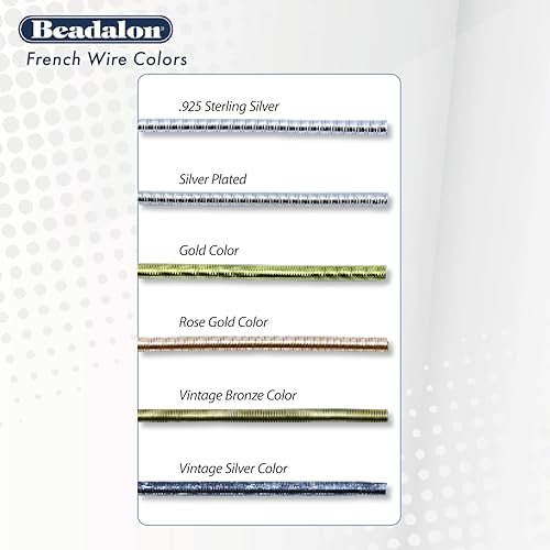 Alambre francés para joyería de plata de ley 925, hilo de canutillo de 0,7 mm 4