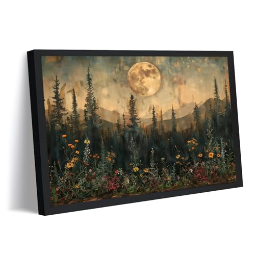 Forêt au clair de lune décoration murale pour chambre élégante FWAHREN