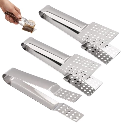 Tea Bag Squeezer Tool Stainless Steel Tea Strainer Three-Piece Set for Efficient Tea Brewing Multipurpose Kitchen Utensil with Ergonomic Handle Design