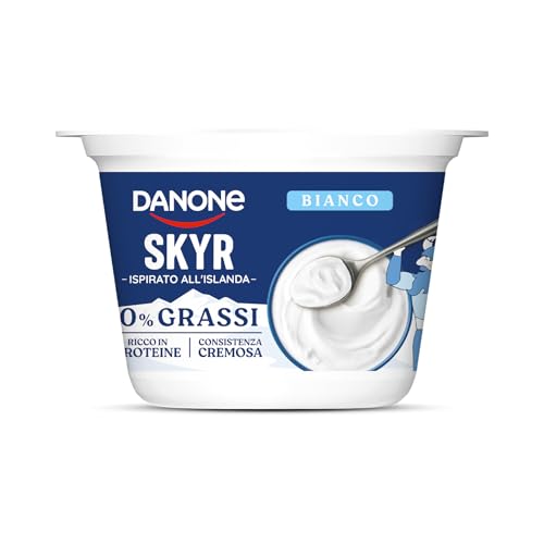 Danone, SKYR Bianco - Yogurt Cremoso Islandese Ricco in Proteine, Senza Grassi, Senza Glutine - 150 g