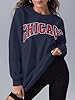 Women's Oversized Sweatshirt CHICAGO Crewneck Long... #1