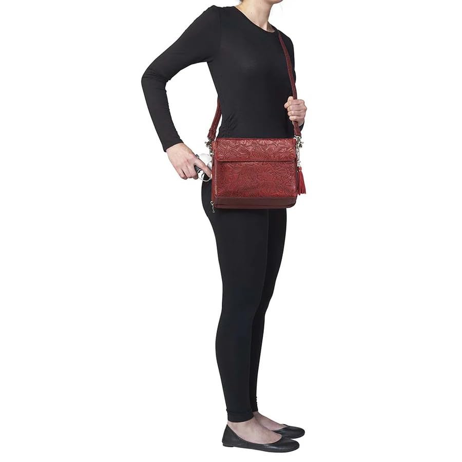 Image of Gun Toten Mamas Tooled Cowhide Handbag