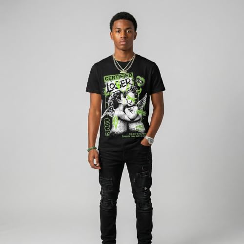Image of DopeSkill Graphic Tee Streetwear Hip Hop Hypebeast Street Style Crew Neck Unisex T-Shirt Sneaker Colour Matching Shirts Angel