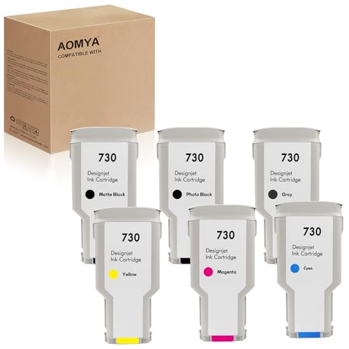 Cartouches HP730 encre haute fidélité pour traceurs HP Designjet T2600 T1700 300ml Aomya