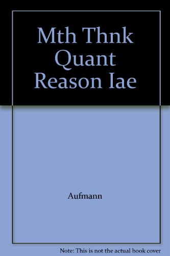 Mth Thnk Quant Reason Iae 0618777385 Book Cover