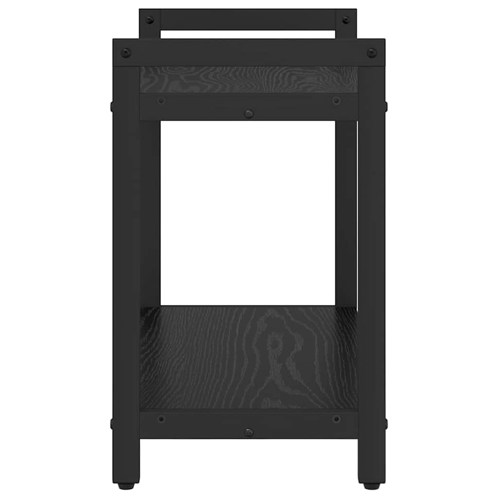 vidaXL Bücherregal Schwarz Eichen-Optik 60 x 30 x 50 cm Holzwerkstoff, Moderner Industrie-Bücherregal, Gestell für Stauraum, Deko Regal für die Wohnung, freistehender Buchschrank