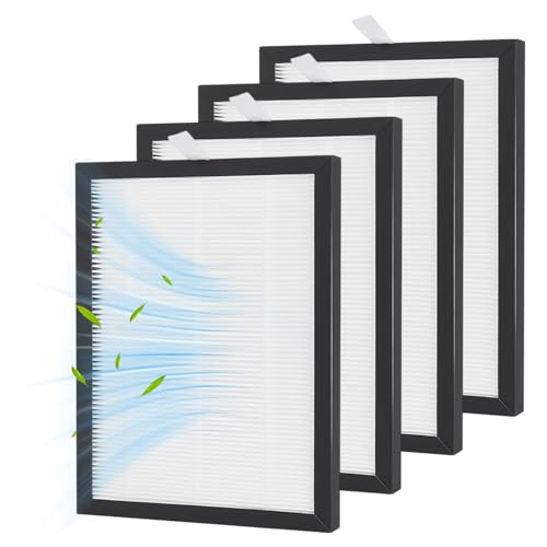 4 Pack HEPA Filter for Meaco Dehumidifier 20L 20LE Low Energy, Not Compatible with MeacoDry Arete Series 20L 18L & 25L (26x19x1cm)