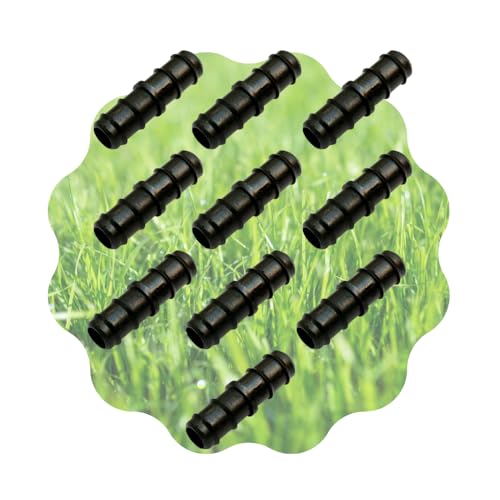 Raccordo Manicotto per Tubi Irrigazione, Giunto Portagomma Nero - Orto Facile (10, 16 mm)