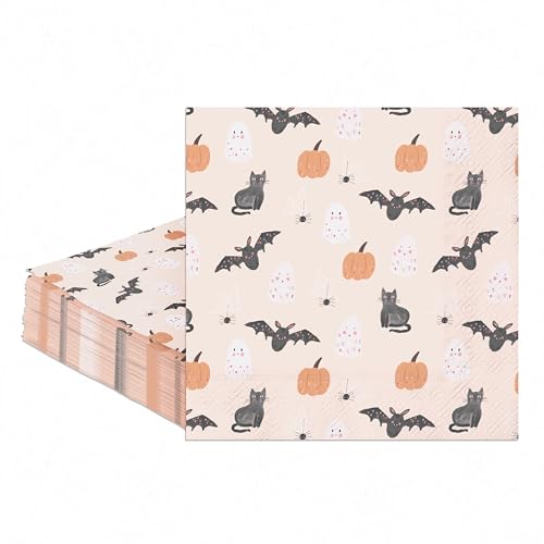 Cheerland Pastel Halloween Theme Napkins - Set of 50 | Adorable H...