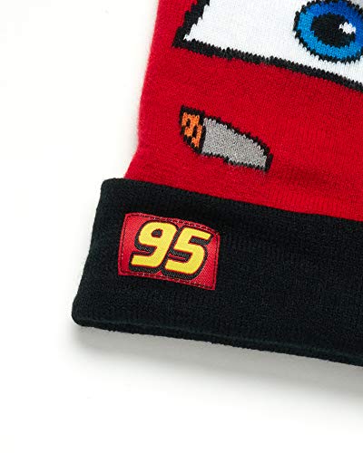 Image of Disney Cars Lightning McQueen Winter Hat 2 Pair Mittens or Gloves (Toddler /Little Boys)